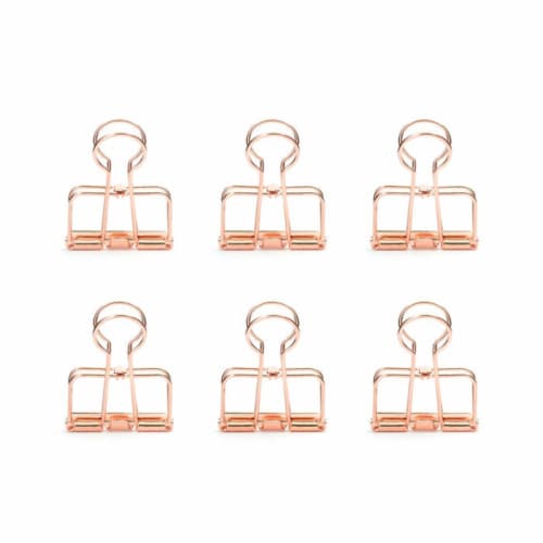 Kikkerland Design Copper Wire Clips Set Perspective: front