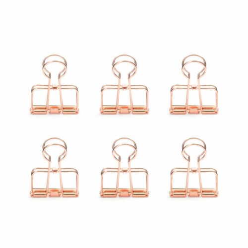 Kikkerland Design Copper Wire Clips Set Perspective: front