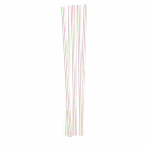 IRIDESCENT PAPER STRAWS Perspective: front