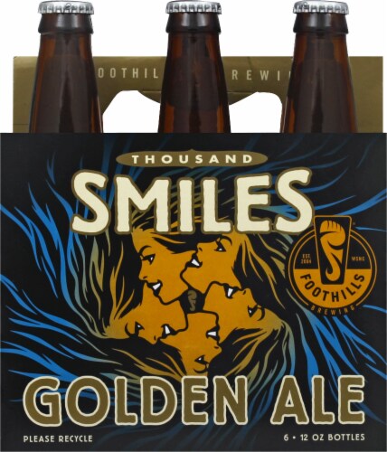 Foothills Brewing Thousand Smiles Golden Ale Perspective: front