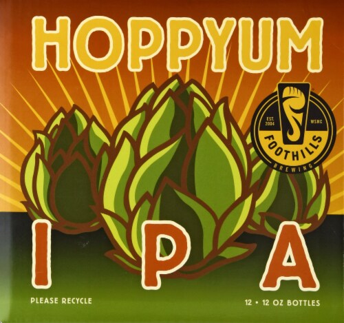 Foothills Brewing Hoppyum IPA Perspective: front