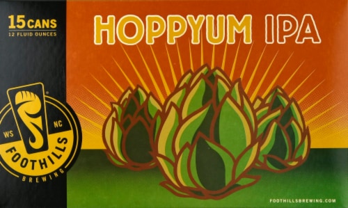 Foothills Brewing® Hoppyum IPA Perspective: front