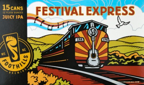 Foothills Brewing® Festival Express Juicy IPA Perspective: front