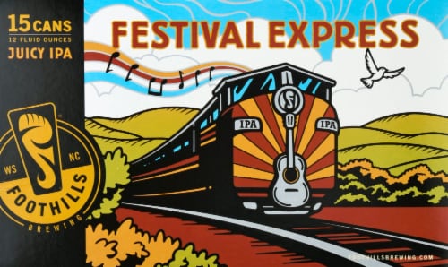 Foothills Brewing® Festival Express Juicy IPA Perspective: front