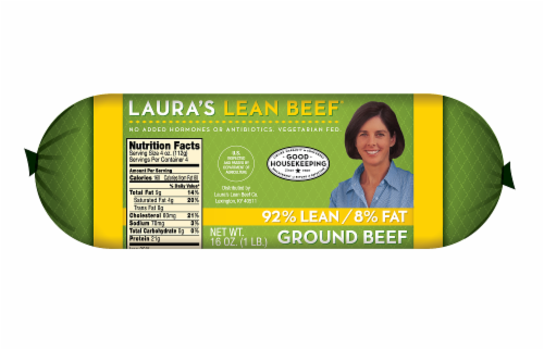 Laura's Lean Beef Ground Beef 92% Lean Perspective: front