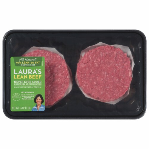 Laura's Lean Beef® 92% Lean 8% Fat Perspective: front