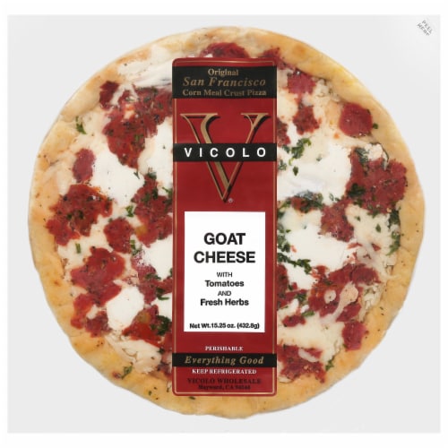 Vicolo Goat Cheese & Tomato Corn Meal Crust Pizza Perspective: front
