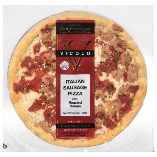 Vicolo Italian Sausage Corn Meal Crust Pizza Perspective: front