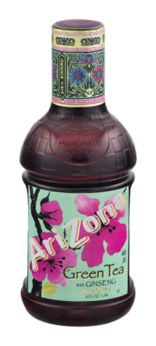 AriZona Green Tea with Ginseng Perspective: front