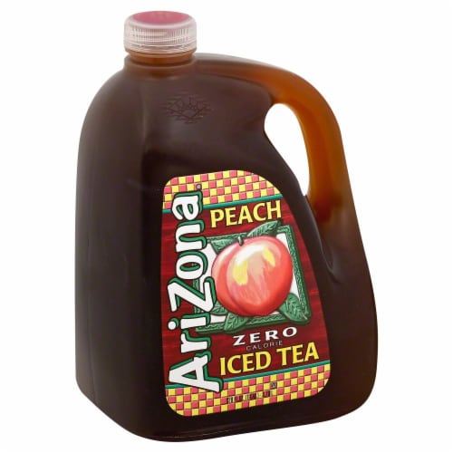 AriZona Zero Calorie Peach Iced Tea Perspective: front