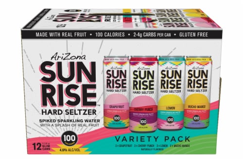 AriZona Sunrise Hard Seltzer Variety Pack Perspective: front