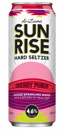 AriZona Sunrise Cherry Punch Spiked Seltzer Single Can Perspective: front