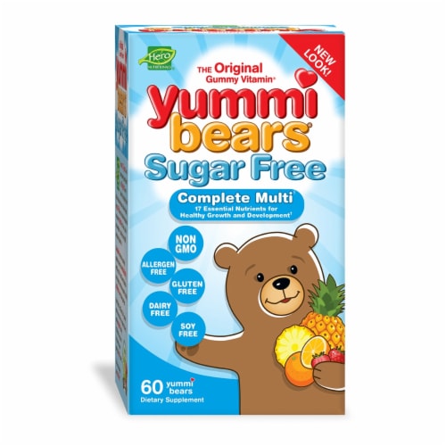 Yummi Bears Sugar Free Multi-Vitamin & Mineral Supplements Perspective: front
