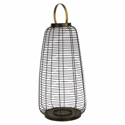 24  Metal Wire Cage Hurricane,Black Perspective: front