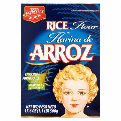 Tres Estrellas Rice Flour, 17.6 Oz Perspective: front