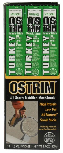 Ostrim Natural  Turkey Snack Stick   Applewood Perspective: front