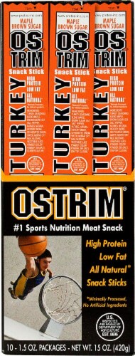 Ostrim Natural  Turkey Snack Stick   Maple Brown Sugar Perspective: front