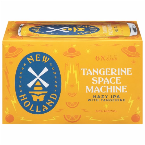 New Holland Brewing Tangerine Space Machine Hazy IPA Beer Perspective: front