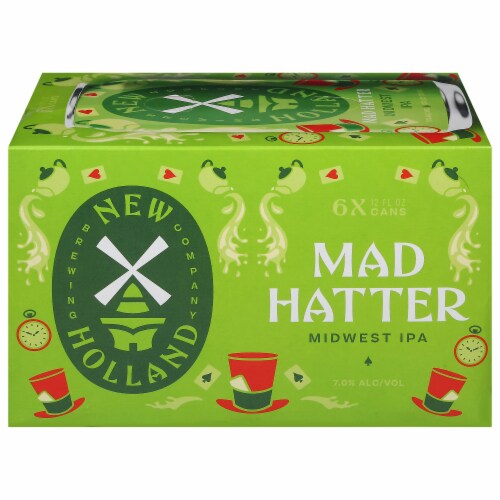 New Holland Brewing Mad Hatter Midwest IPA Craft Beer Perspective: front