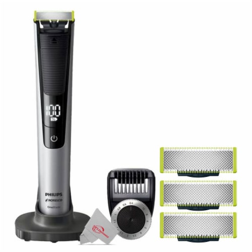 Oneblade Qp6520/70 Electric Trimmer And Shaver With Three Oneblade Replacement Blade Perspective: front