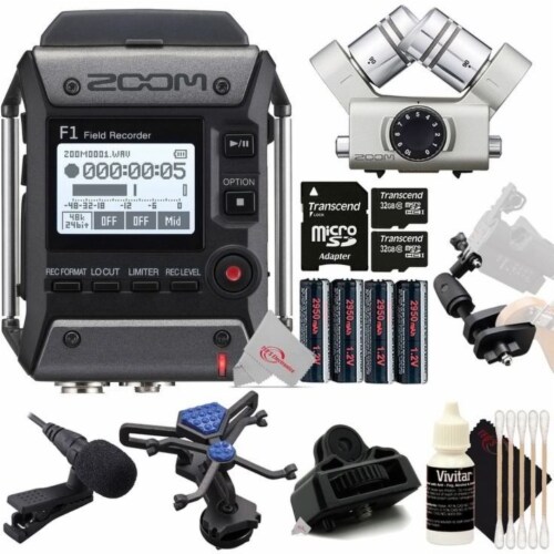 Zoom F1-lp 2-input 2-track Multitrack Recorder + Zoom Xyh-6 X/y 