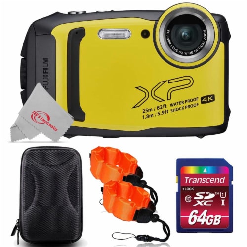 Fujifilm Finepix Xp140 Waterproof Digital Camera Yellow + 64gb