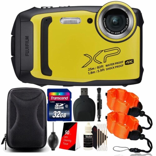 Fujifilm Finepix Xp140 Waterproof Digital Camera Yellow + 32gb