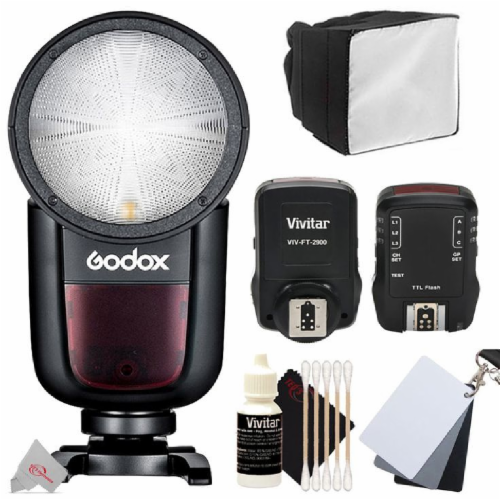 Godox V1 Flash V1C TTL 1/8000s HSS Flash For Canon + Accessory Kit