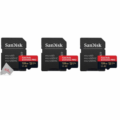 SanDisk Extreme Micro SD card, 128GB with SD Adapter