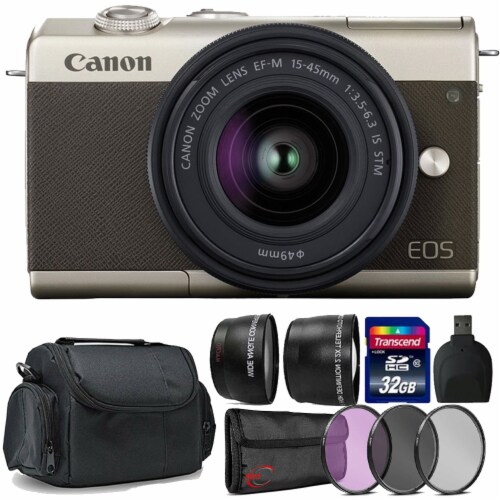Canon EOS M200 Mirrorless Camera Gold with 15-45mm Lens + Filter Accessory Kit, 1 kit - Harris Teeter Canon EOS M200 Mirrorless Camera Gold with 15-45mm Lens + Filter Accessory Kit, 1 kit - Harris Teeter