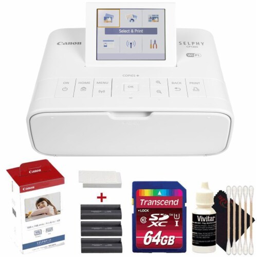 Canon Selphy CP1300 Compact Photo Printer White + KP-108IN 4x6 Paper Set  Bundle, 1 - Fry's Food Stores