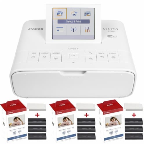 Pearly Kostbar Tether Canon Selphy CP1300 Compact Photo Printer White + 3x KP-108IN 4x6 Paper  Set, 1 - Fry's Food Stores