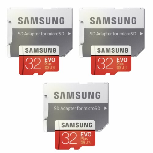 3 Units Samsung 32GB EVO Plus UHS I microSDHC Memory Card with SD Adapter 1 Smith s Food and Drug