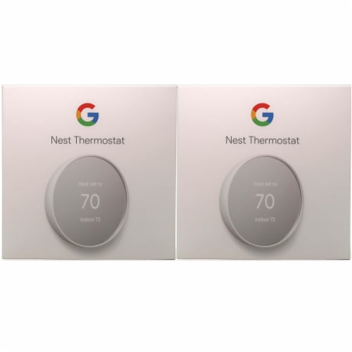 2 Units Google Nest Smart Programmable Wifi Thermostat for Home Snow
