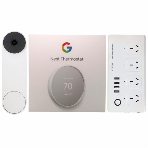 Google Nest Doorbell + Thermostat and Smart Plug Power Strip 4 For the  Tech-Savvy, 1 - Foods Co.