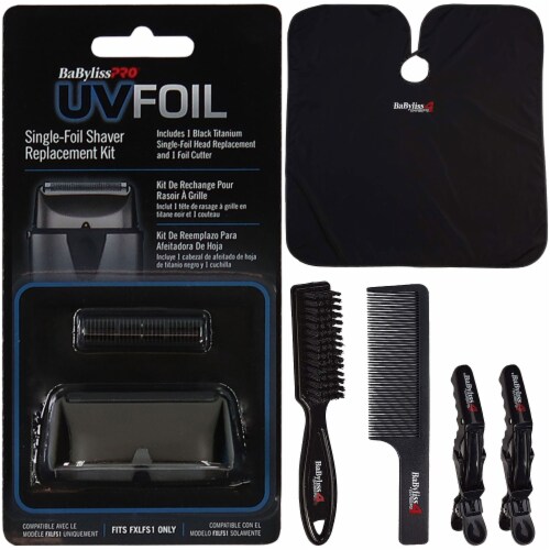BaByliss Pro UVFOIL Single-Foil Shaver Replacement #FXLRF1 Essential Barber Kit Perspective: front
