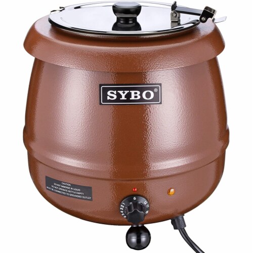 Sybo 10.5 Quart Electric Soup Warmer Commercial Crock Pot with Hinged Lid,  Brown, 1 Piece - Kroger