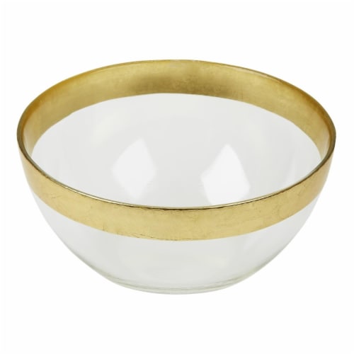 Red Pomegranate 8412-1 6 in. Celebration Bowl, Gold Perspective: front