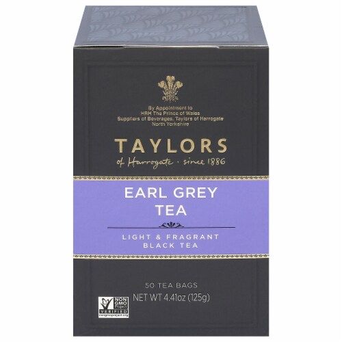 Taylors Of Harrogate Earl Grey Tea 50 Count Perspective: front