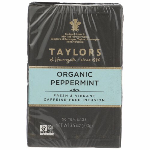 Taylors of Harrogate Organic Peppermint Tea Bags Perspective: front