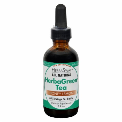 Herbasway Laboratories HerbaGreen Tea Honey Lemon - 2 fl oz Perspective: front