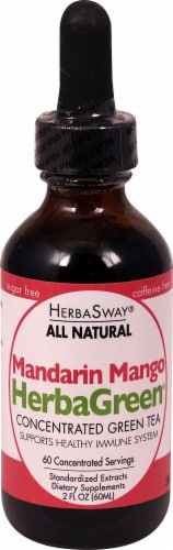 Herbasway Laboratories HerbaGreen Mandarin Mango Concentrated Green Tea Perspective: front