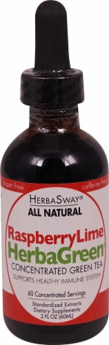 Herbasway Laboratories HerbaGreen Raspberry Lime Concentrated Green Tea Perspective: front