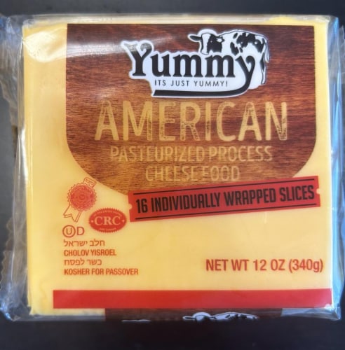 Yummy Individually Wrapped American Cheese Perspective: front