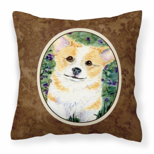 Carolines Treasures  SS8854PW1414 Corgi Fabric Decorative Pillow Perspective: front