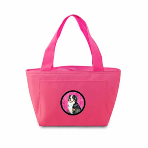 Carolines Treasures  LH9379PK-8808 Pink Bernese Mountain Dog Lunch Bag Perspective: front