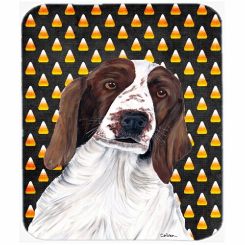 Carolines Treasures SC9167MP Welsh Springer Spaniel Candy Corn Halloween Portrait Mouse Pad&# Perspective: front