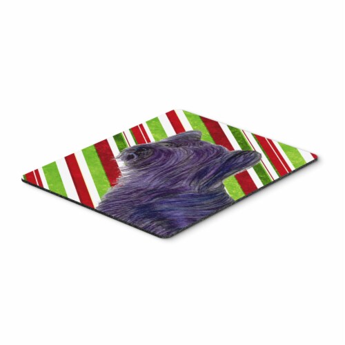 /Hot Pad/Trivet, Skye Terrier Candy Cane Christmas (SS4532MP) Perspective: front
