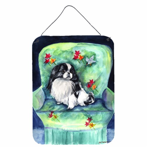 Carolines Treasures 7034DS1216 Japanese Chin in Momma's Chair Wall or Door Hang Perspective: front