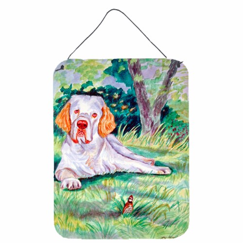 Carolines Treasures  7113DS1216 Clumber Spaniel Wall or Door Hanging Prints Perspective: front